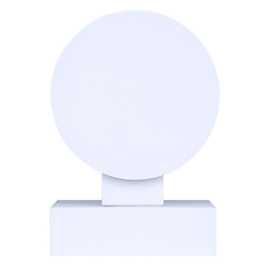 Canarm Javon 7in 1-Light Outdoor Wall Lantern | White Metal and Opal Glass | Entryway & Patio | 4.75 x 7 x 7 in | Model LOL650WH