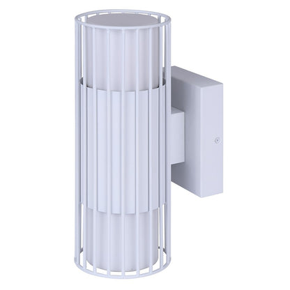 Canarm Javon 7in 1-Light LED Outdoor Wall Lantern | White and Flat Opal Glass | Porch & Entryway | 7 x 4 x 13 in, Wet Rated | Model LOL651WH
