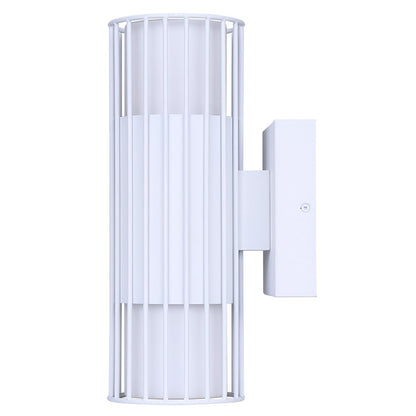 Canarm Javon 7in 1-Light LED Outdoor Wall Lantern | White and Flat Opal Glass | Porch & Entryway | 7 x 4 x 13 in, Wet Rated | Model LOL651WH