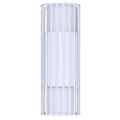 Canarm Javon 7in 1-Light LED Outdoor Wall Lantern | White and Flat Opal Glass | Porch & Entryway | 7 x 4 x 13 in, Wet Rated | Model LOL651WH