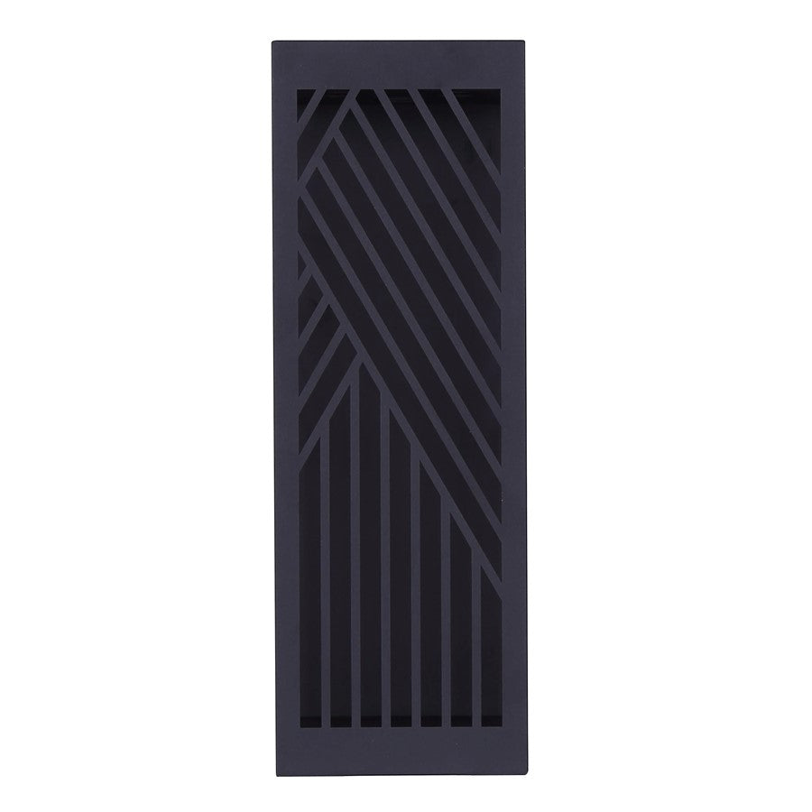 Canarm Zene 4in 1-Light LED Outdoor Wall Lantern | Sand Black and Geometric Cut-Outs | Porch & Entryway | 4 x 3 x 13 in, Wet Rated | Model LOL659BK