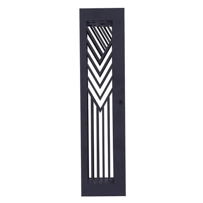 Canarm Zene 4in 1-Light LED Outdoor Wall Lantern | Sand Black and Geometric Cut-Outs | Porch & Entryway | 4 x 3 x 13 in, Wet Rated | Model LOL659BK
