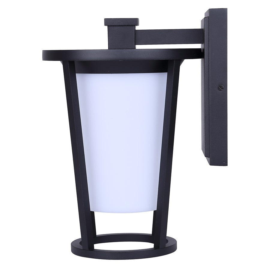 Canarm Vero 1-Light Outdoor Wall Lantern | Modern Black Metal | Entryway & Patio | 8 x 7 x 11 in | Model LOL674BK
