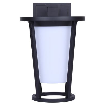 Canarm Vero 1-Light Outdoor Wall Lantern | Modern Black Metal | Entryway & Patio | 8 x 7 x 11 in | Model LOL674BK
