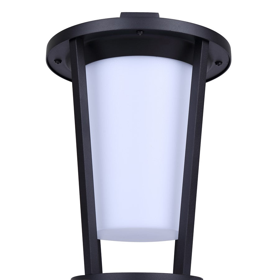 Canarm Vero 1-Light Outdoor Wall Lantern | Modern Black Metal | Entryway & Patio | 8 x 7 x 11 in | Model LOL674BK