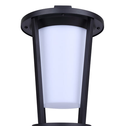 Canarm Vero 1-Light Outdoor Wall Lantern | Modern Black Metal | Entryway & Patio | 8 x 7 x 11 in | Model LOL674BK