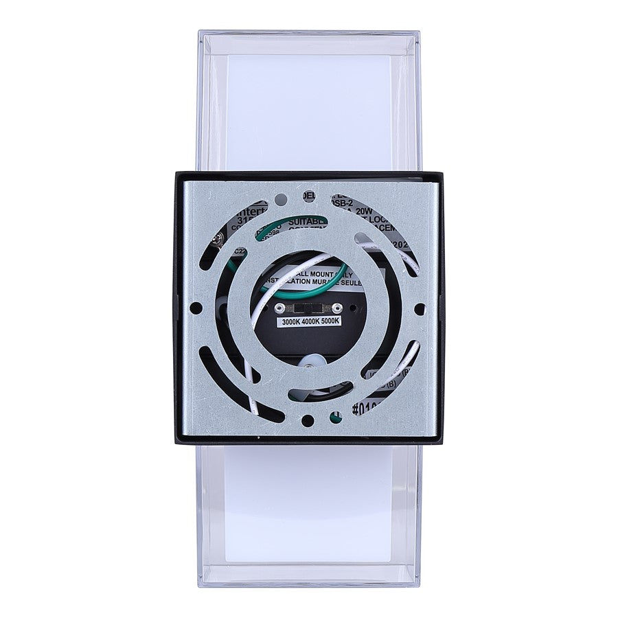 Canarm Axl 1-Light Outdoor Up & Down Wall Light | Modern Black Metal | Entryway & Patio | 4 x 4 x 9 in | Model LOL676BK