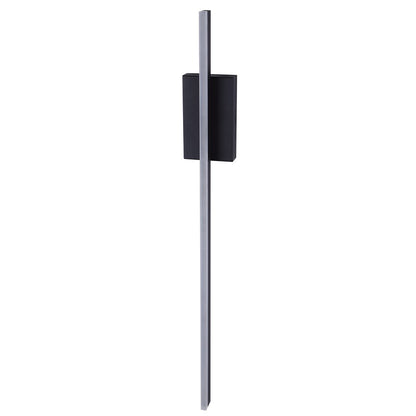 Canarm Lennon 36in 1-Light Outdoor Wall Lantern | Modern Black Steel & Aluminum | Doorways & Entryways | 4.375 x 3 x 36 in | Model LOL725BK