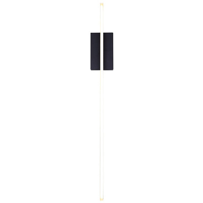 Canarm Lennon 36in 1-Light Outdoor Wall Lantern | Modern Black Steel & Aluminum | Doorways & Entryways | 4.375 x 3 x 36 in | Model LOL725BK