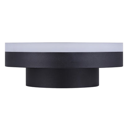 Canarm Franco 8in 1-Light Outdoor Wall Lantern | Matte Black Steel and Aluminum | Patio & Entryway | 7.875 x 3 x 8 in | Model LOL737BK