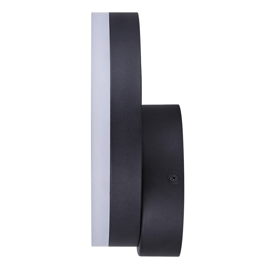 Canarm Franco 8in 1-Light Outdoor Wall Lantern | Matte Black Steel and Aluminum | Patio & Entryway | 7.875 x 3 x 8 in | Model LOL737BK