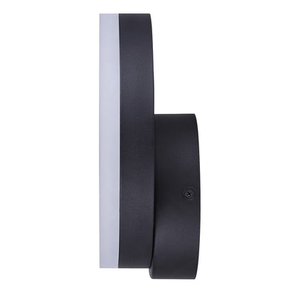 Canarm Franco 8in 1-Light Outdoor Wall Lantern | Matte Black Steel and Aluminum | Patio & Entryway | 7.875 x 3 x 8 in | Model LOL737BK