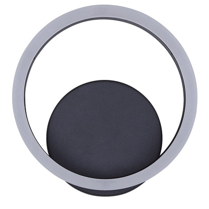 Canarm Franco 8in 1-Light Outdoor Wall Lantern | Matte Black Steel and Aluminum | Patio & Entryway | 7.875 x 3 x 8 in | Model LOL737BK