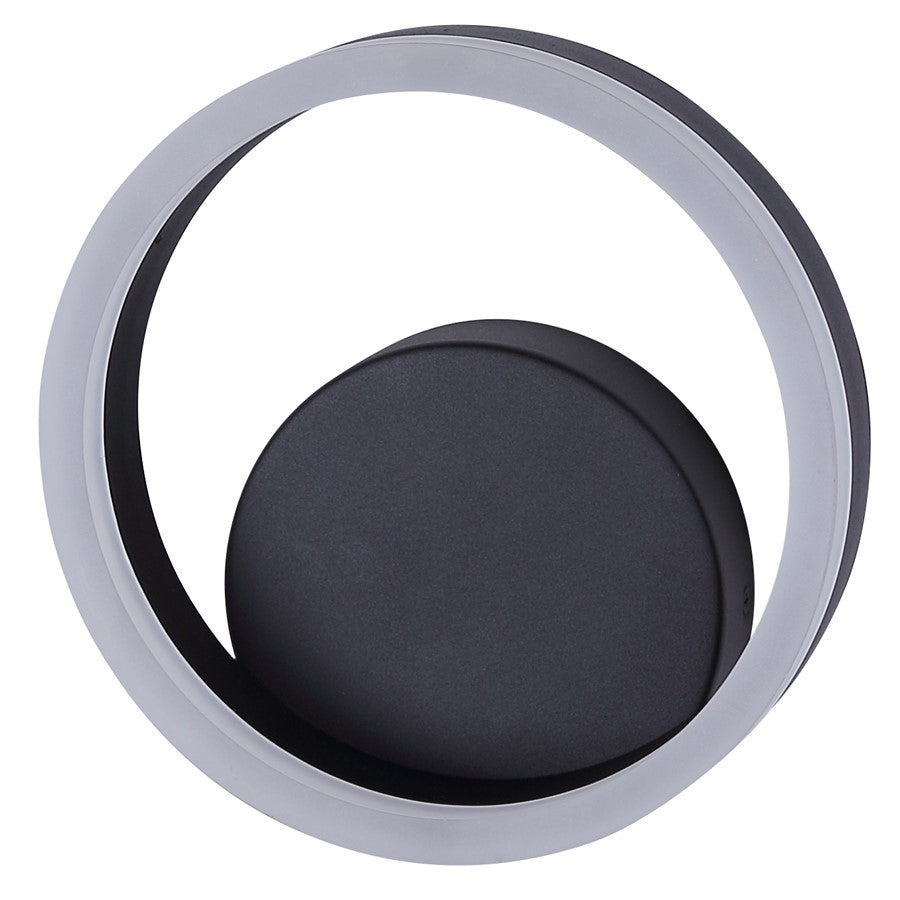 Canarm Franco 8in 1-Light Outdoor Wall Lantern | Matte Black Steel and Aluminum | Patio & Entryway | 7.875 x 3 x 8 in | Model LOL737BK