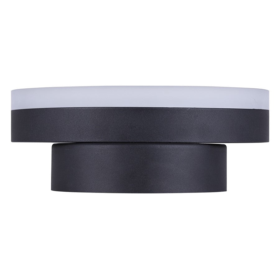 Canarm Franco 8in 1-Light Outdoor Wall Lantern | Matte Black Steel and Aluminum | Patio & Entryway | 7.875 x 3 x 8 in | Model LOL737BK