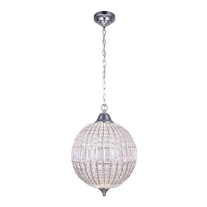 Canarm Tilley 14in 1-Light LED Pendant | Chrome and Crystal | Kitchen Island & Dining Room | 14 x 20 in | Model LPL145A15CH