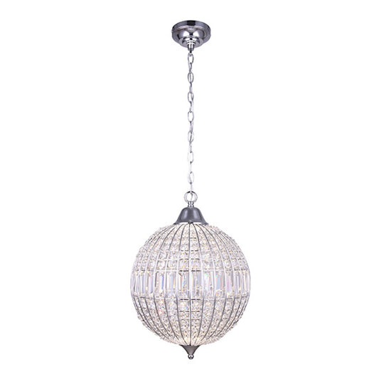 Canarm Tilley 14in 1-Light LED Pendant | Chrome and Crystal | Kitchen Island & Dining Room | 14 x 20 in | Model LPL145A15CH