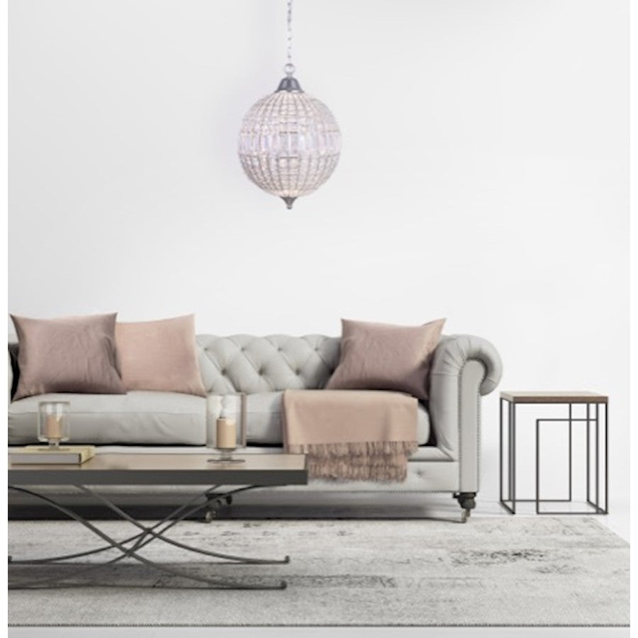 Canarm Tilley 14in 1-Light LED Pendant | Chrome and Crystal | Kitchen Island & Dining Room | 14 x 20 in | Model LPL145A15CH