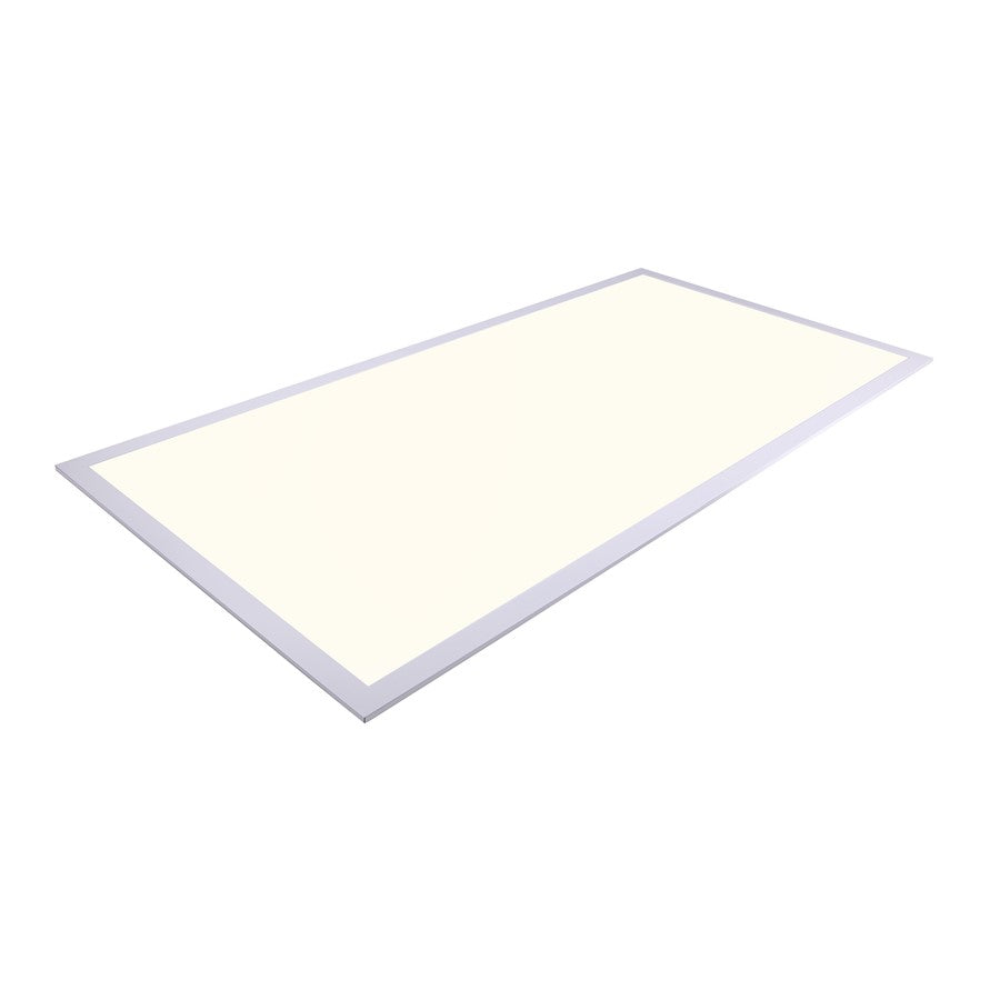 Canarm 24in LED Flat Panel Pendant | Matte White Metal | Kitchen & Office Ceiling Light | 47.88 x 23.75 x 1.62 in | Model LPL24A40WH