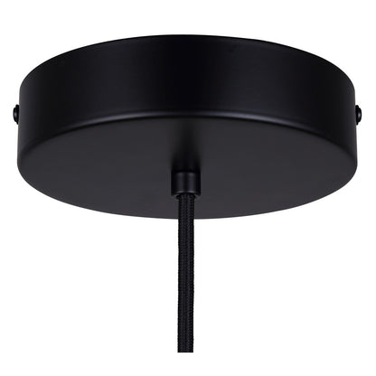 Canarm Kelvin 15in 1-Light LED Pendant | Mid-Century Matte Black and Gold Opal Glass | Kitchen Island & Dining Room | 12-72in H | Model LPL287A01BKG