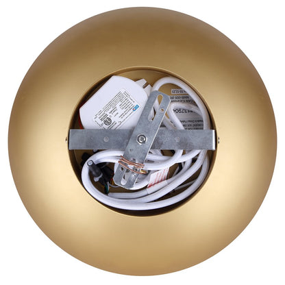 Canarm Kelvin 15in 1-Light LED Pendant | Mid-Century Gold and Opal Glass | Kitchen Island & Dining Room | 12-72in H | Model LPL287A01PGD