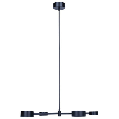 Canarm Montgomery 34in 4-Light LED Pendant | Matte Black and Acrylic Shade | Kitchen Island & Dining Room | 34 x 11 x 7 in | Model LPL315A04BK