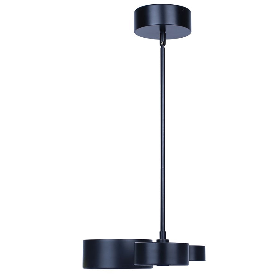 Canarm Montgomery 34in 4-Light LED Pendant | Matte Black and Acrylic Shade | Kitchen Island & Dining Room | 34 x 11 x 7 in | Model LPL315A04BK