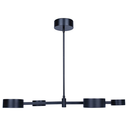 Canarm Montgomery 34in 4-Light LED Pendant | Matte Black and Acrylic Shade | Kitchen Island & Dining Room | 34 x 11 x 7 in | Model LPL315A04BK