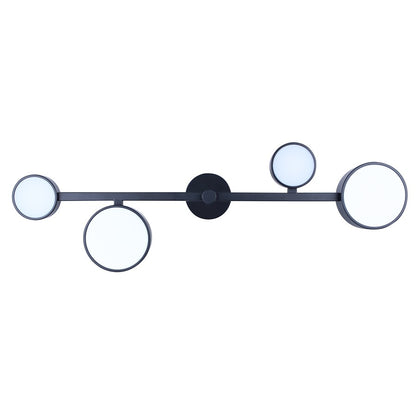 Canarm Montgomery 34in 4-Light LED Pendant | Matte Black and Acrylic Shade | Kitchen Island & Dining Room | 34 x 11 x 7 in | Model LPL315A04BK