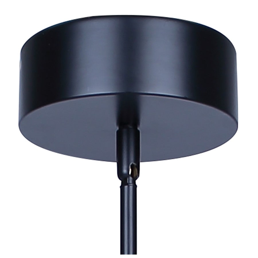 Canarm Montgomery 34in 4-Light LED Pendant | Matte Black and Acrylic Shade | Kitchen Island & Dining Room | 34 x 11 x 7 in | Model LPL315A04BK