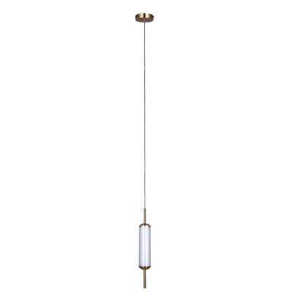 Canarm Lavene 5in 1-Light LED Pendant | Gold and Clear Acrylic Shade | Kitchen Island & Dining Room | 5 x 5 x 23 in | Model LPL321A01GD