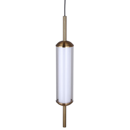 Canarm Lavene 5in 1-Light LED Pendant | Gold and Clear Acrylic Shade | Kitchen Island & Dining Room | 5 x 5 x 23 in | Model LPL321A01GD