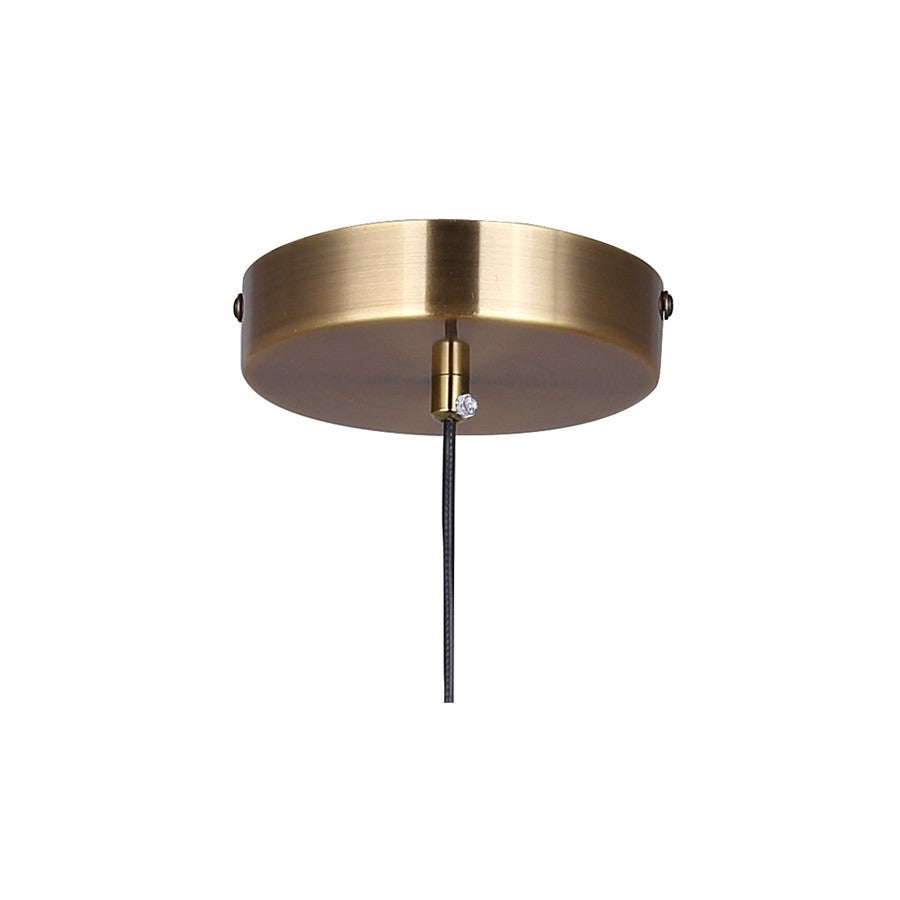 Canarm Lavene 5in 1-Light LED Pendant | Gold and Clear Acrylic Shade | Kitchen Island & Dining Room | 5 x 5 x 23 in | Model LPL321A01GD