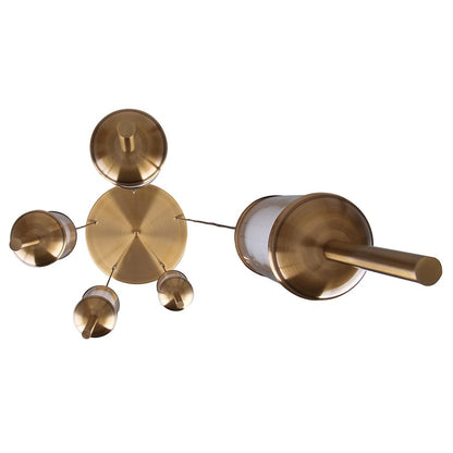 Canarm Lavene 14.63in 5-Light LED Pendant | Gold and Clear Acrylic | Dining Room & Kitchen Island | 14.6 x 14.6 x 17 in | Model LPL321A05GD
