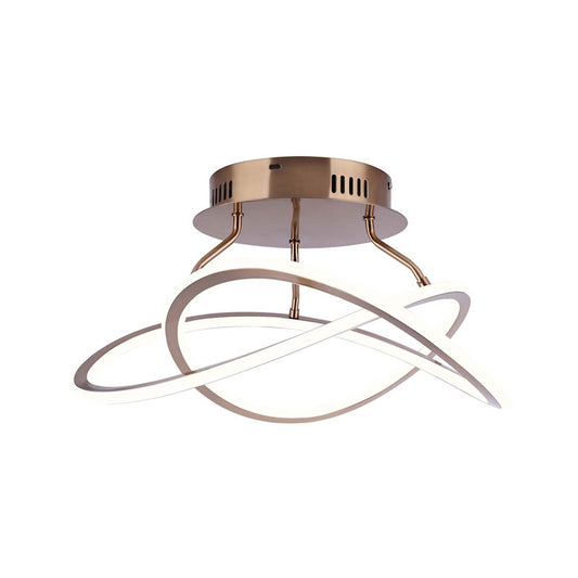 Canarm Zola 21in LED Semi-Flush Mount | Gold Metal & Acrylic | Bedroom & Dining Room | 2500 Lumens, Dimmable, 3000K | Model LSF155A21GD
