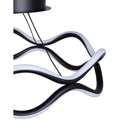 Canarm Castra 17in 3-Light Semi Flush Mount | Modern Matte Black Metal | Dining Room & Living Room | 16.88 x 16.88 x 8.5 in | Model LSF280A17BK
