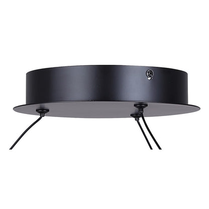 Canarm Castra 17in 3-Light Semi Flush Mount | Modern Matte Black Metal | Dining Room & Living Room | 16.88 x 16.88 x 8.5 in | Model LSF280A17BK