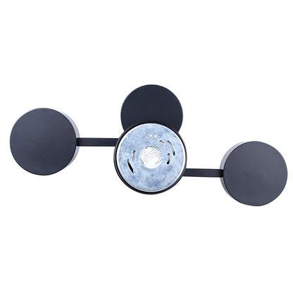 Canarm Montgomery 24in 3-Light Semi Flush Mount | Modern Matte Black Steel | Living Room & Dining Room | 24.25 x 10.75 x 9.375 in | Model LSF315A03BK