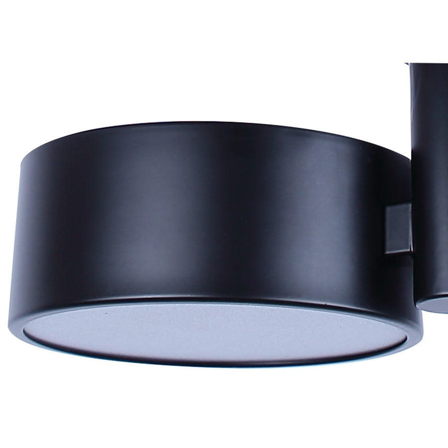 Canarm Montgomery 24in 3-Light Semi Flush Mount | Modern Matte Black Steel | Living Room & Dining Room | 24.25 x 10.75 x 9.375 in | Model LSF315A03BK