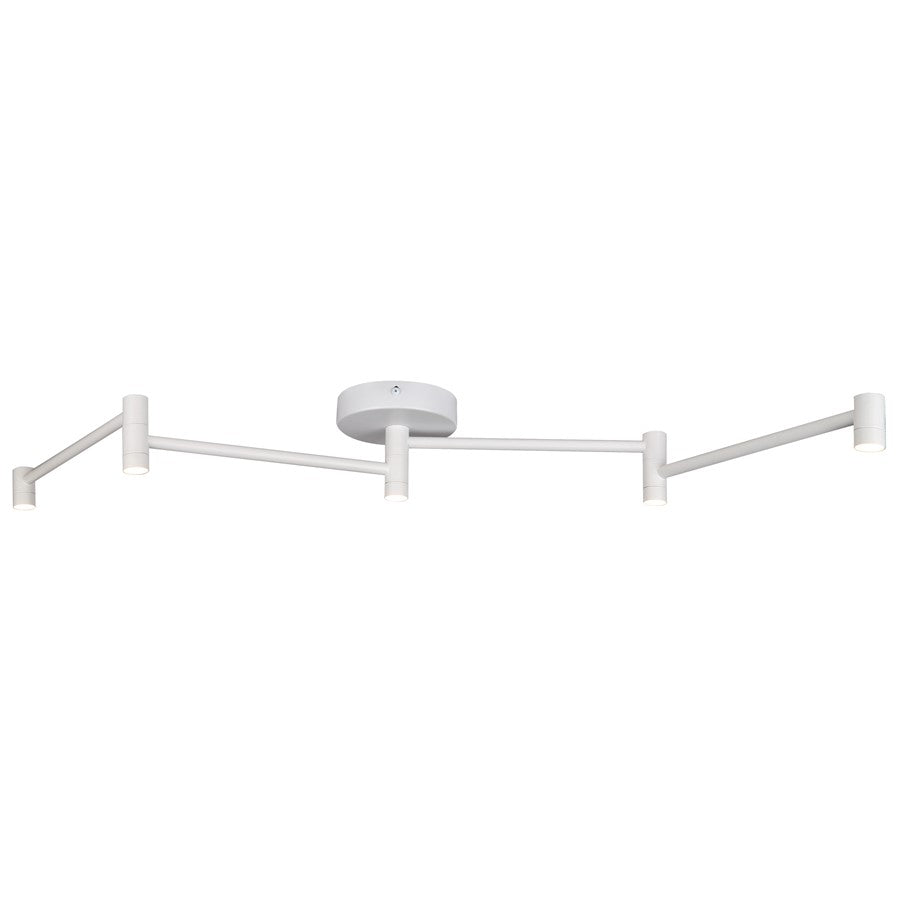 Canarm Axa 44in 4-Light LED Track Light | Modern White Metal and Acrylic | Living Room, Kitchen & Workspace | Model LT295A05WH