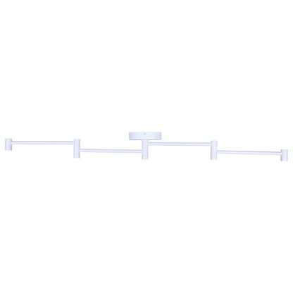 Canarm Axa 44in 4-Light LED Track Light | Modern White Metal and Acrylic | Living Room, Kitchen & Workspace | Model LT295A05WH