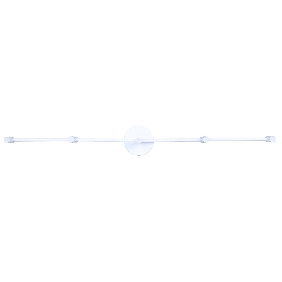 Canarm Axa 44in 4-Light LED Track Light | Modern White Metal and Acrylic | Living Room, Kitchen & Workspace | Model LT295A05WH