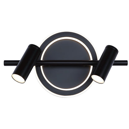 Canarm Denver 14in 2-Light LED Track Light | Modern Matte Black Steel and Aluminum | Living Room, Bedroom & Kitchen | Model LT314A02BK
