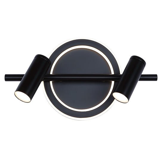 Canarm Denver 14in 2-Light LED Track Light | Modern Matte Black Steel and Aluminum | Living Room, Bedroom & Kitchen | Model LT314A02BK