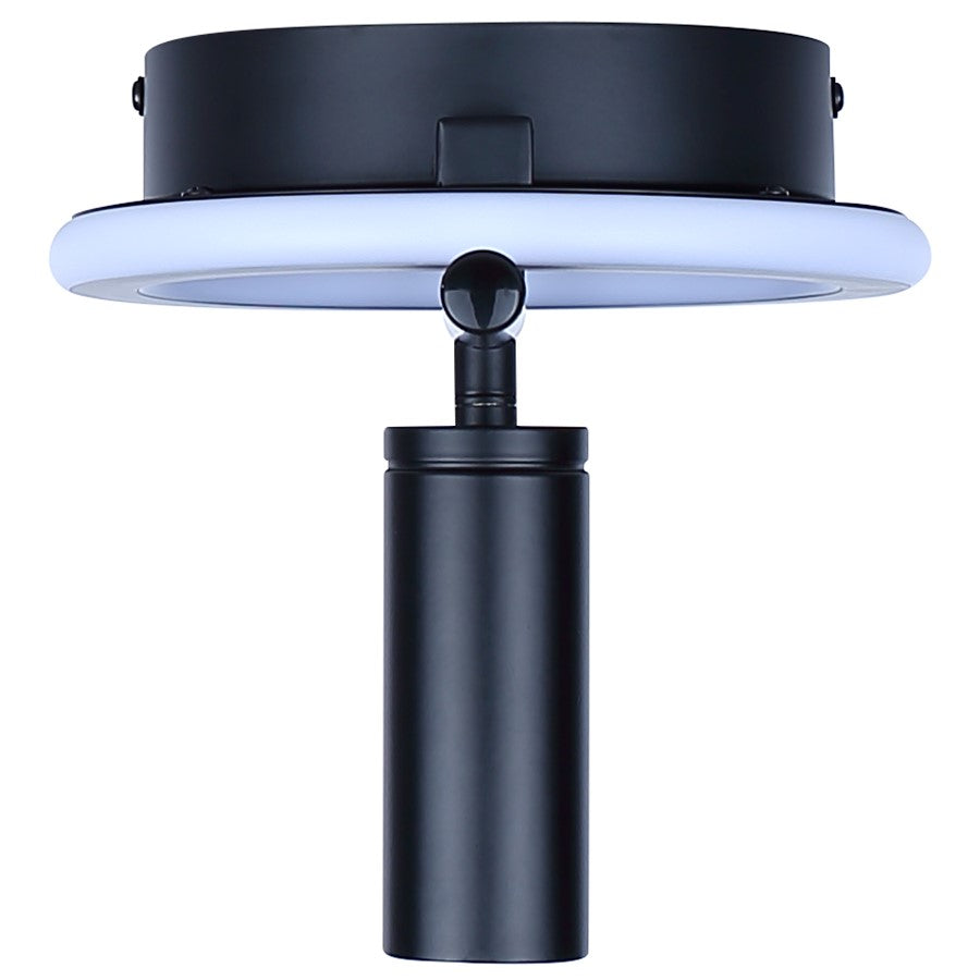 Canarm Denver 14in 2-Light LED Track Light | Modern Matte Black Steel and Aluminum | Living Room, Bedroom & Kitchen | Model LT314A02BK