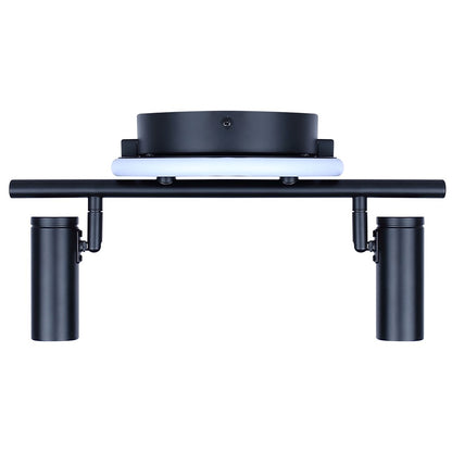 Canarm Denver 14in 2-Light LED Track Light | Modern Matte Black Steel and Aluminum | Living Room, Bedroom & Kitchen | Model LT314A02BK