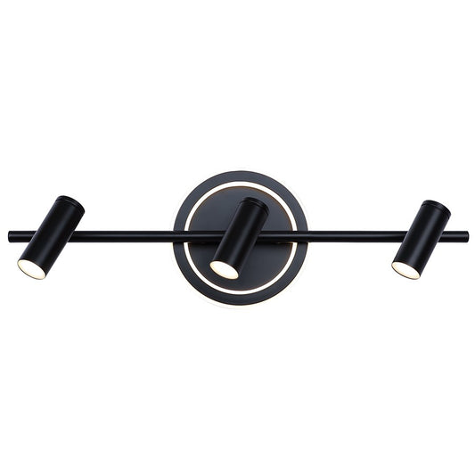 Canarm Denver 24in 3-Light LED Track Light | Modern Matte Black Steel and Aluminum | Living Room, Bedroom & Kitchen | Model LT314A03BK