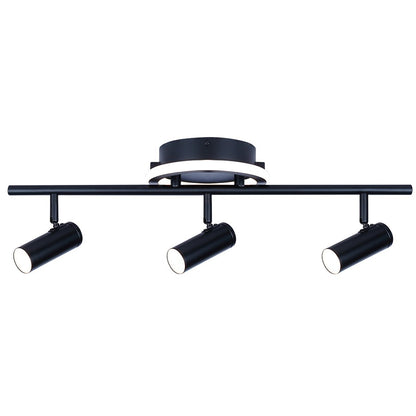 Canarm Denver 24in 3-Light LED Track Light | Modern Matte Black Steel and Aluminum | Living Room, Bedroom & Kitchen | Model LT314A03BK