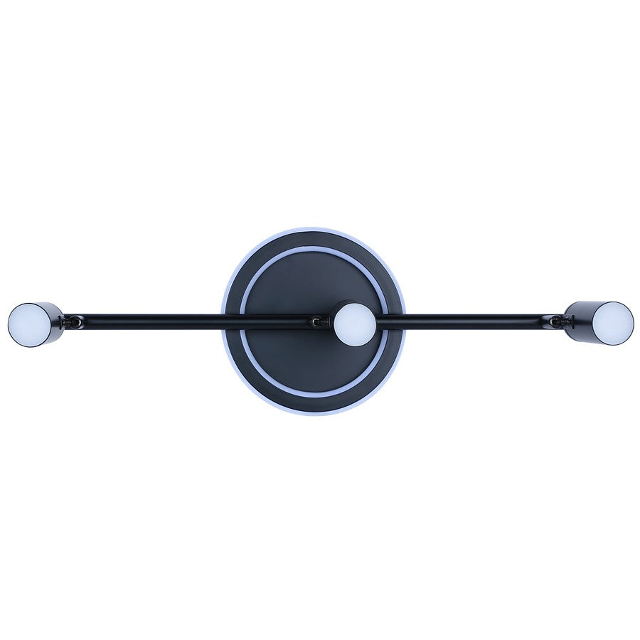 Canarm Denver 24in 3-Light LED Track Light | Modern Matte Black Steel and Aluminum | Living Room, Bedroom & Kitchen | Model LT314A03BK