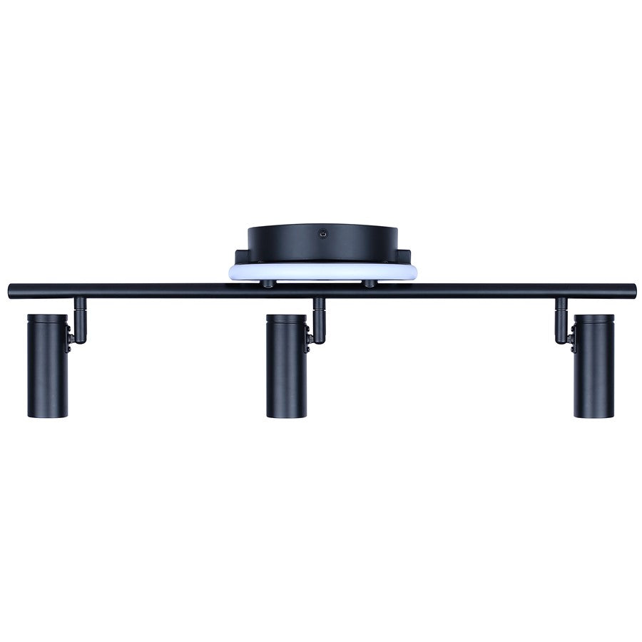 Canarm Denver 24in 3-Light LED Track Light | Modern Matte Black Steel and Aluminum | Living Room, Bedroom & Kitchen | Model LT314A03BK